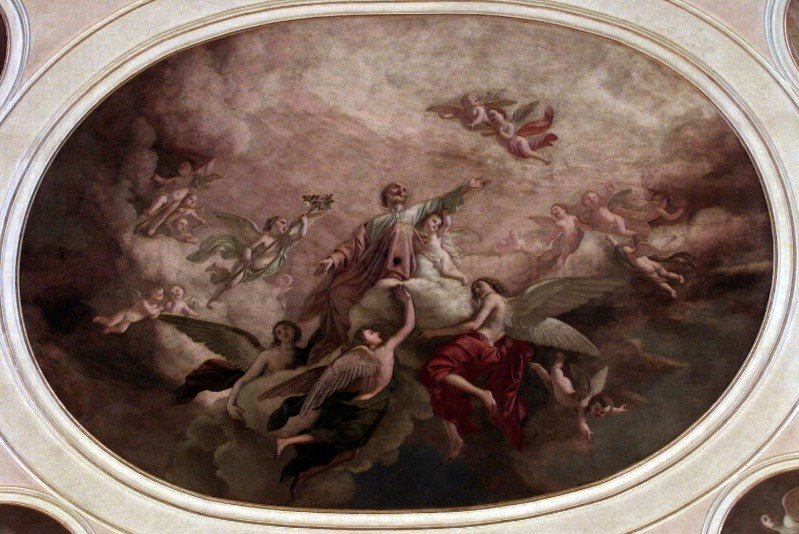 La Gloria di San Giuseppe - 1869 - affresco - chiesa dei Santi Nazario e Celso - Curnasco (BG)